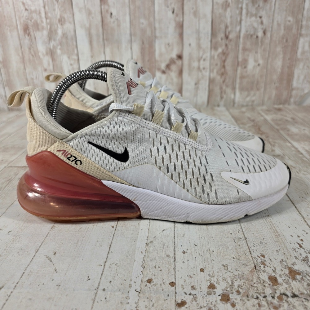 Nike Air Max 270 Womens White Light Bone Terracotta AH6789-123 Sneakers Size 8.5